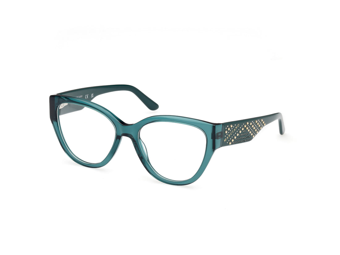 Brillen guess by marciano gm50018 098 verde cat eye femenino größe 54mm - Hauptansicht