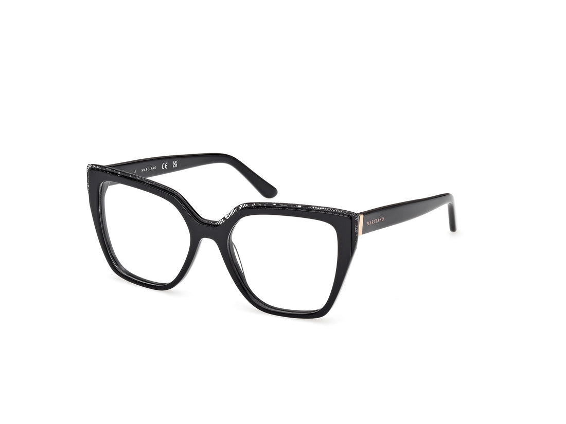 Prescription glasses guess by marciano gm50042 001 negro square femenino size 53mm - Main view