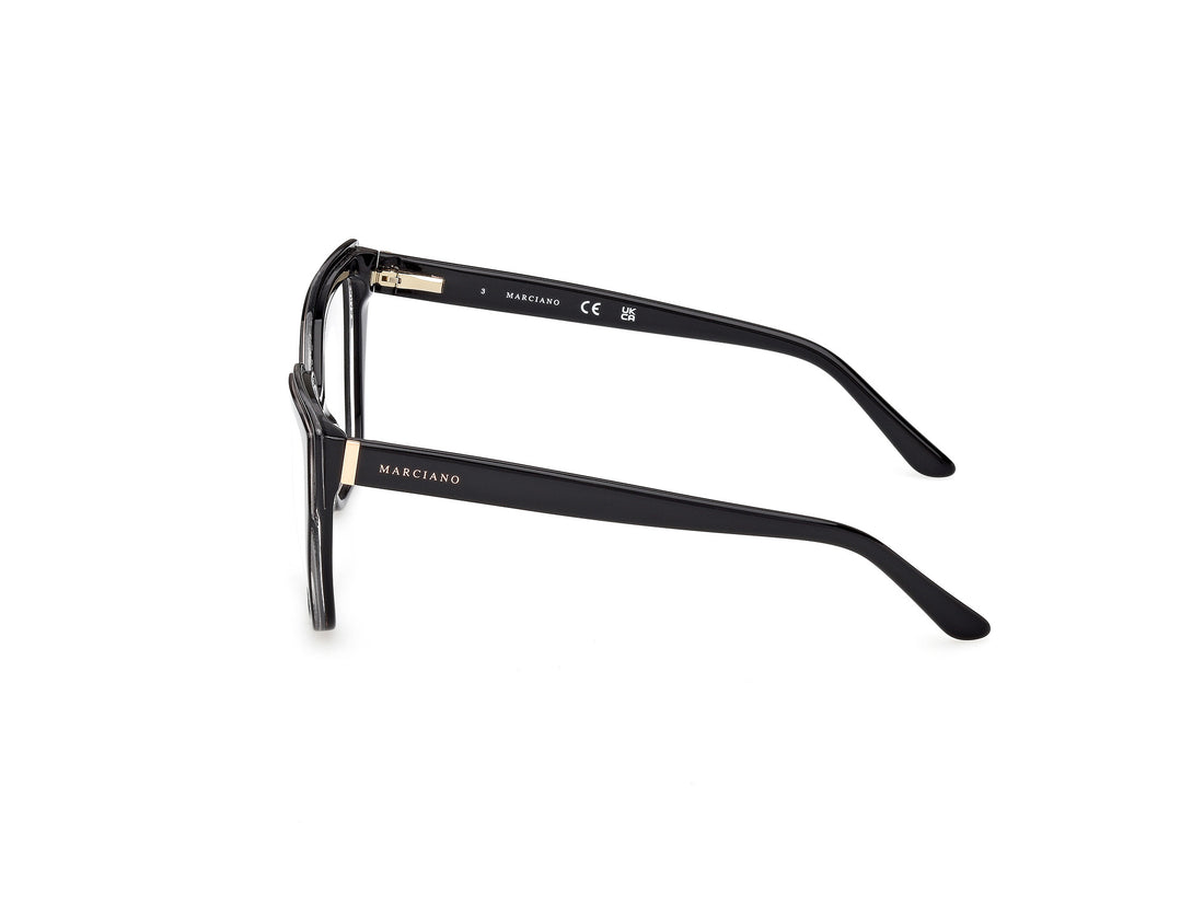 Prescription glasses guess by marciano gm50042 001 negro square femenino size 53mm - Detailed view