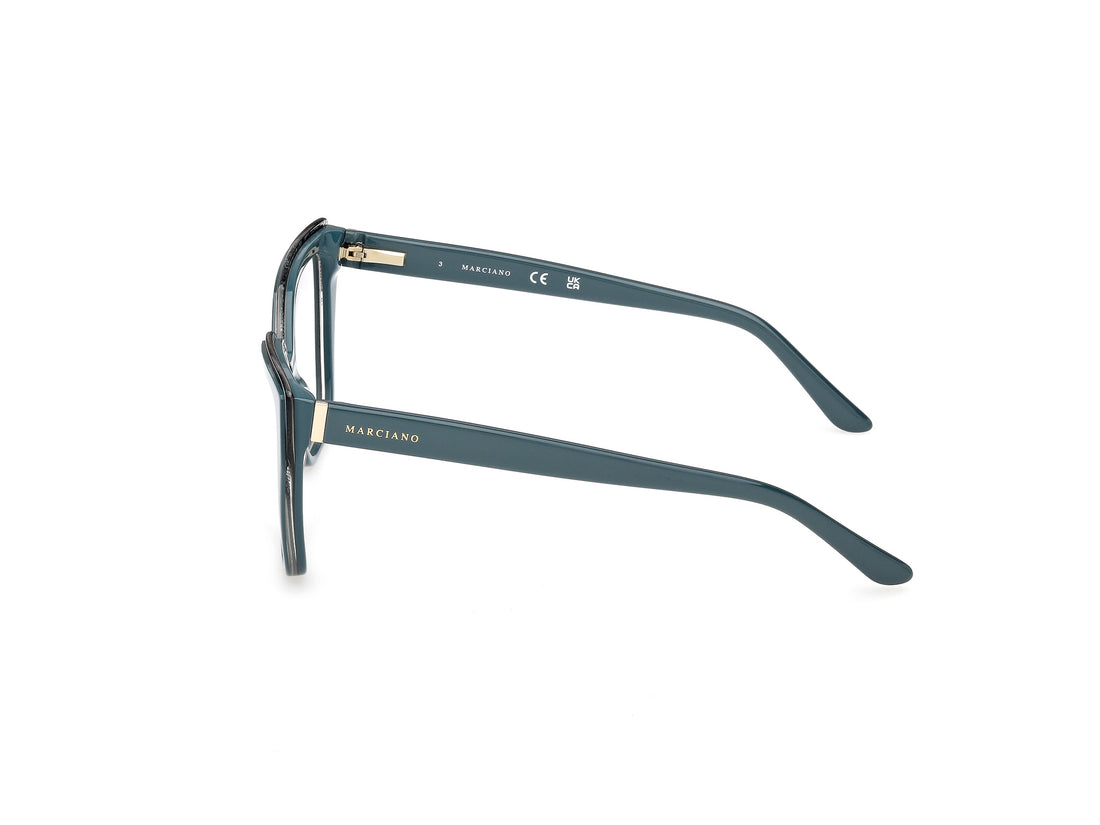 Prescription glasses guess by marciano gm50042 089 azul square femenino size 53mm - Detailed view