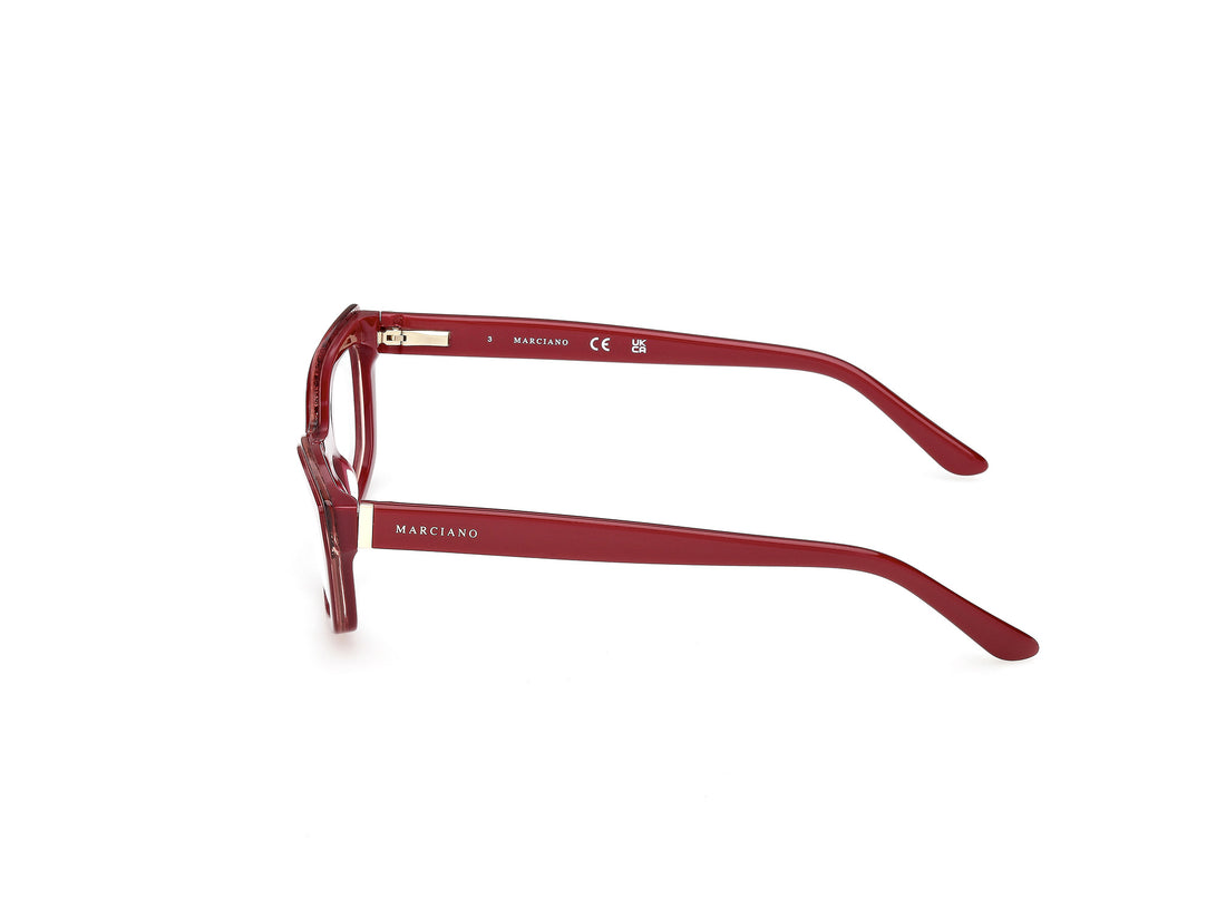Prescription glasses guess by marciano gm50043 071 burdeos rectangular femenino size 52mm - Detailed view