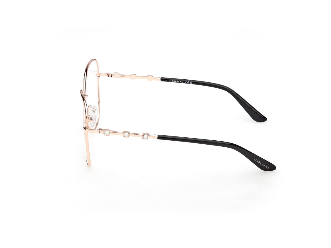 Prescription glasses guess by marciano gm50044 028 dorado butterfly femenino size 58mm - Detailed view