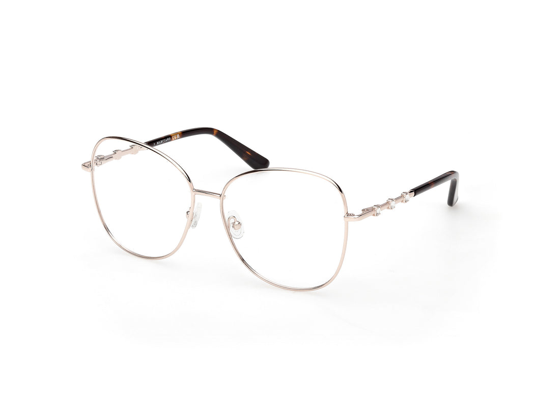 Prescription glasses guess by marciano gm50044 032 dorado butterfly femenino size 58mm - Main view