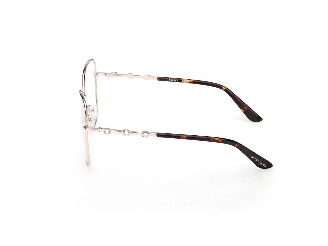 Prescription glasses guess by marciano gm50044 032 dorado butterfly femenino size 58mm - Detailed view