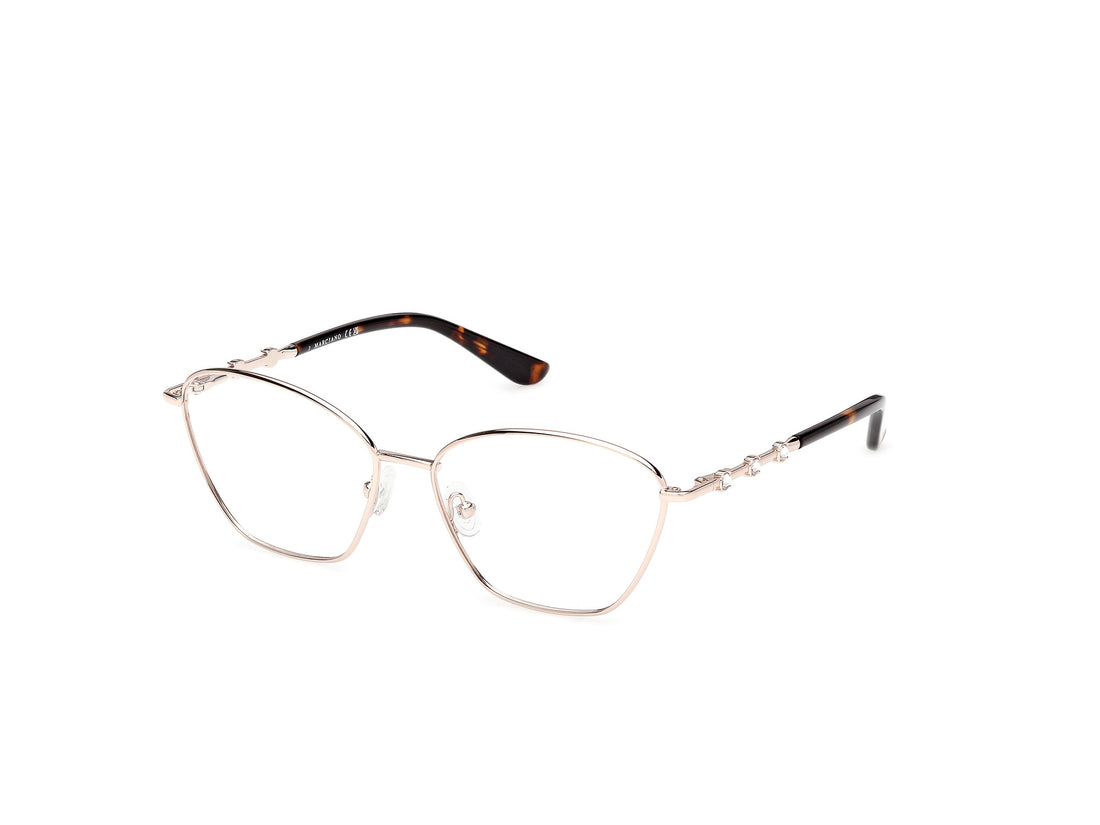 Prescription glasses guess by marciano gm50045 032 dorado cat eye femenino size 56mm - Main view