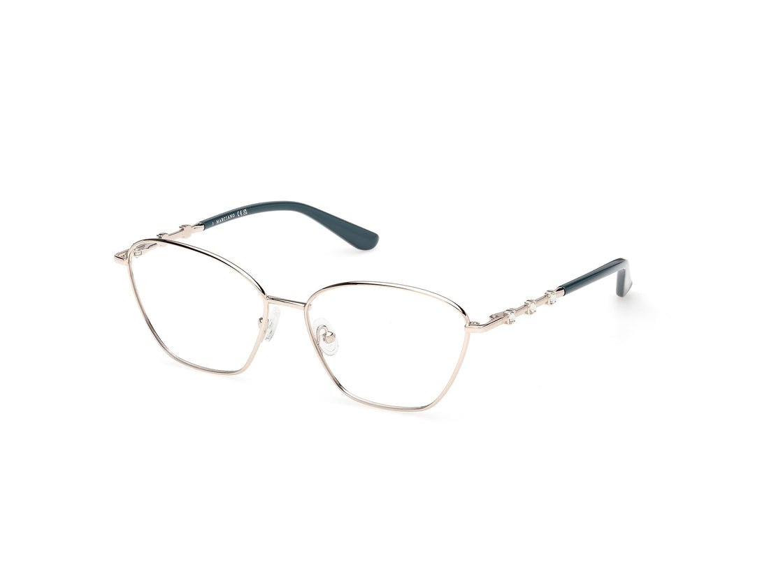 Prescription glasses guess by marciano gm50045 033 dorado cat eye femenino size 56mm - Main view