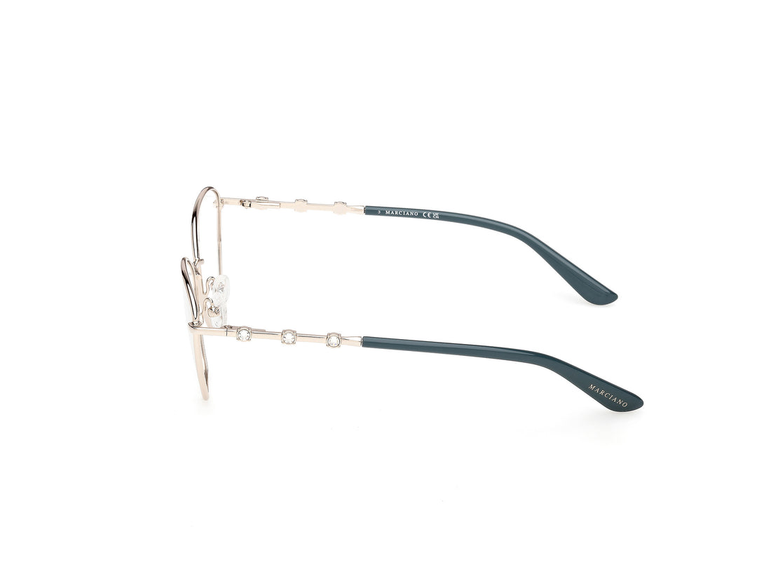 Prescription glasses guess by marciano gm50045 033 dorado cat eye femenino size 56mm - Detailed view