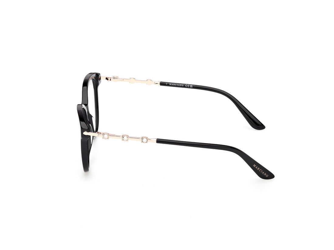 Prescription glasses guess by marciano gm50046 001 negro round femenino size 54mm - Detailed view