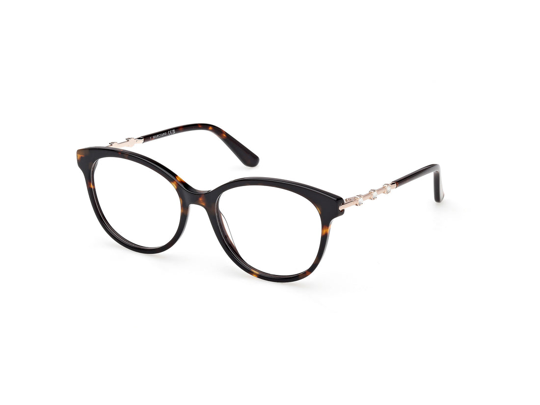 Prescription glasses guess by marciano gm50046 052 havana round femenino size 54mm - Main view
