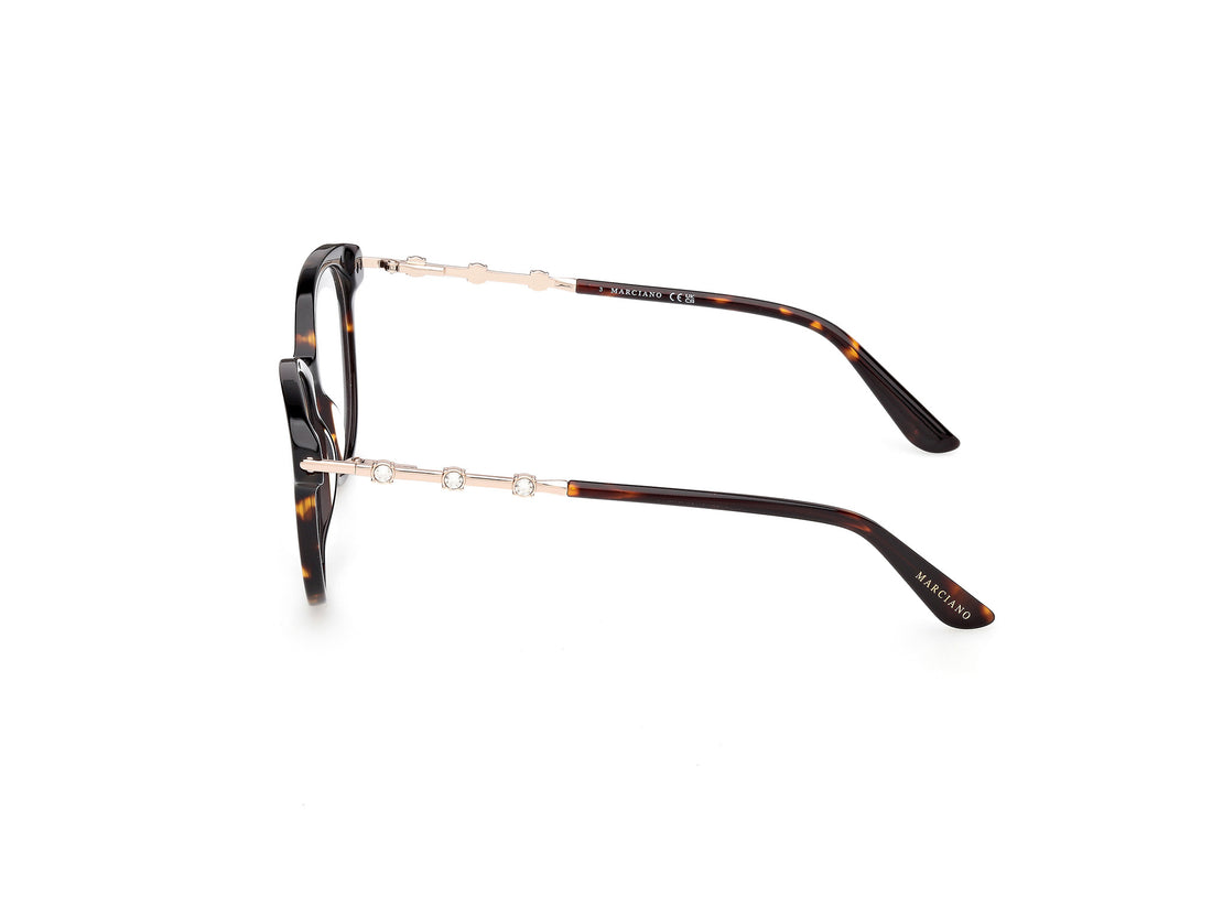 Prescription glasses guess by marciano gm50046 052 havana round femenino size 54mm - Detailed view