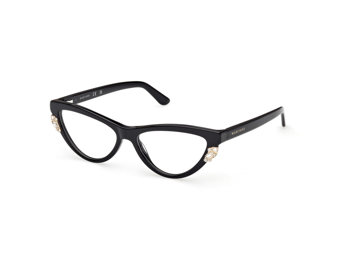 Prescription glasses guess by marciano gm50047 001 negro cat eye femenino size 54mm - Main view