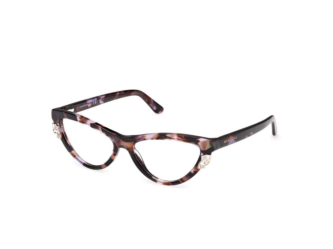 Prescription glasses guess by marciano gm50047 083 violeta cat eye femenino size 54mm - Main view