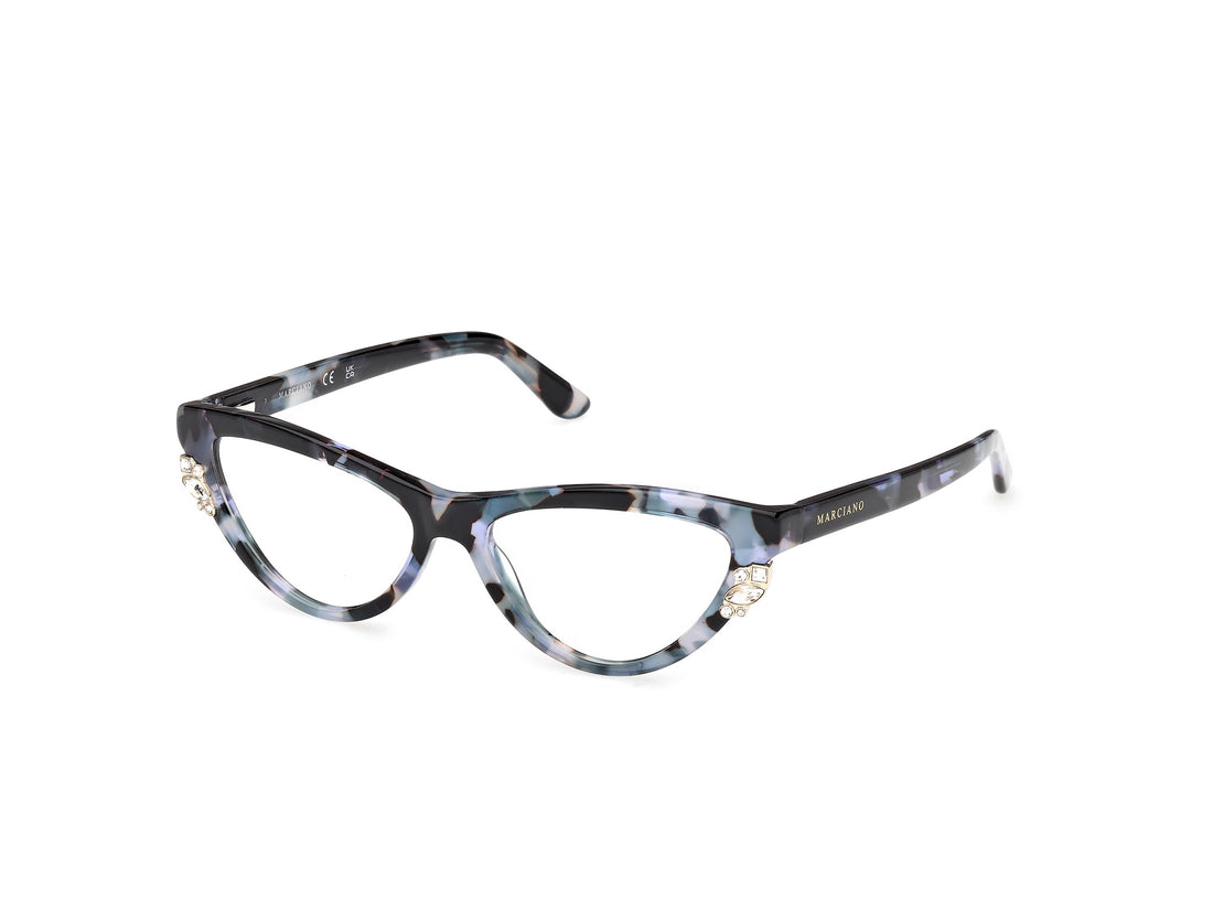 Prescription glasses guess by marciano gm50047 092 azul cat eye femenino size 54mm - Main view