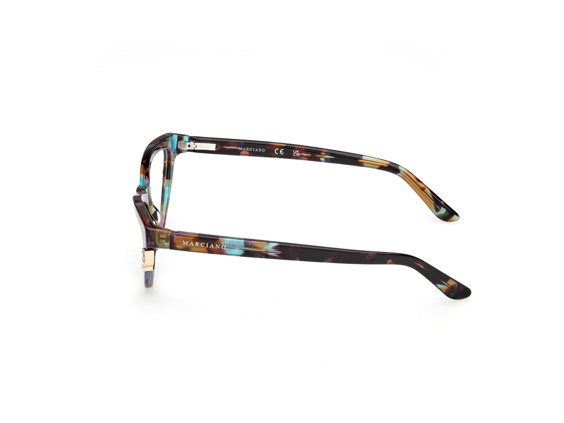Prescription glasses guess by marciano gm50047 098 verde cat eye femenino size 54mm - Detailed view
