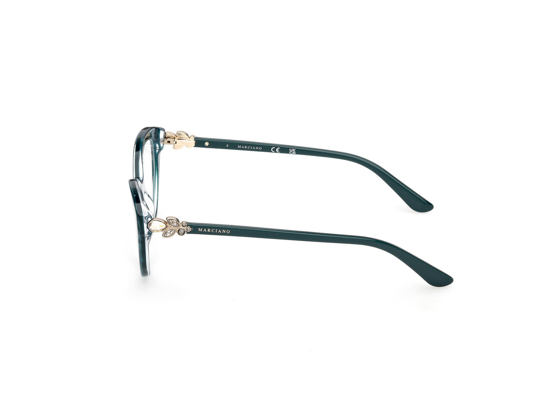 Occhiali da vista guess by marciano gm50049 089 azul cat eye femenino taglia 52mm - Vista dettagliata