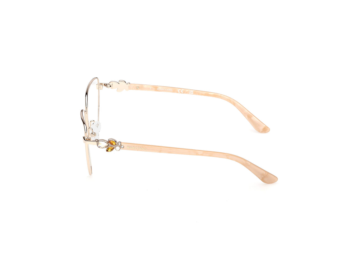 Occhiali da vista guess by marciano gm50051 032 dorado cat eye femenino taglia 55mm - Vista dettagliata