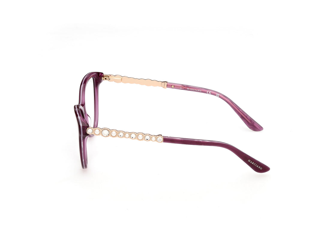 Occhiali da vista guess by marciano gm50060 083 violeta cat eye femenino taglia 54mm - Vista dettagliata