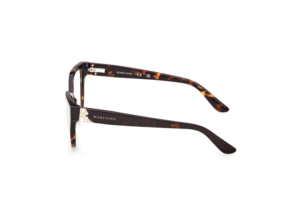Occhiali da vista guess by marciano gm50061 052 havana cat eye femenino taglia 53mm - Vista dettagliata