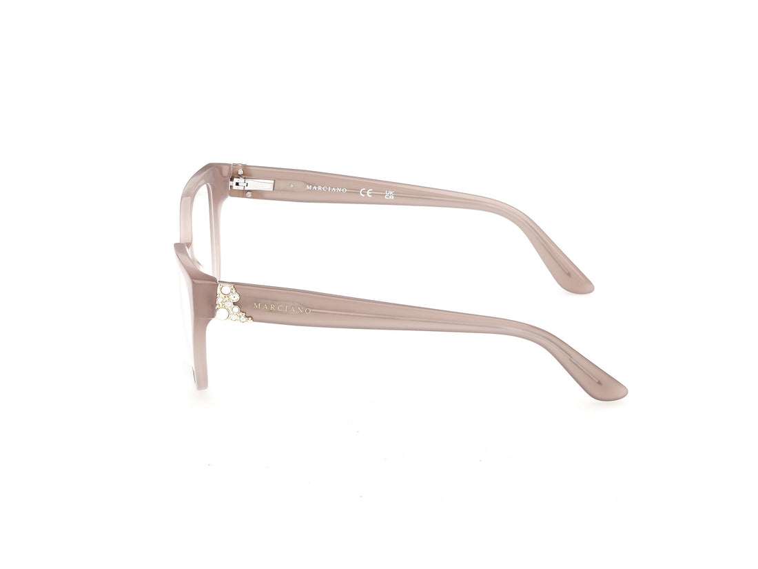 Occhiali da vista guess by marciano gm50061 059 beige cat eye femenino taglia 53mm - Vista dettagliata