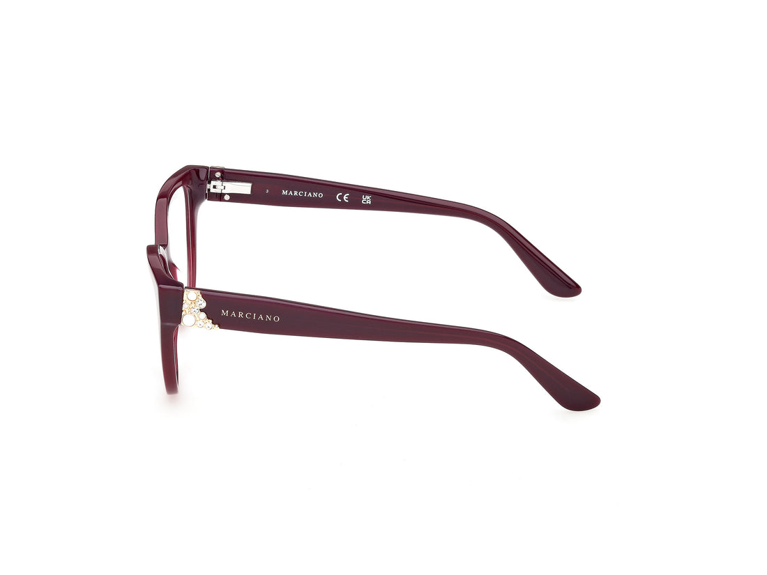 Occhiali da vista guess by marciano gm50061 071 burdeos cat eye femenino taglia 53mm - Vista dettagliata