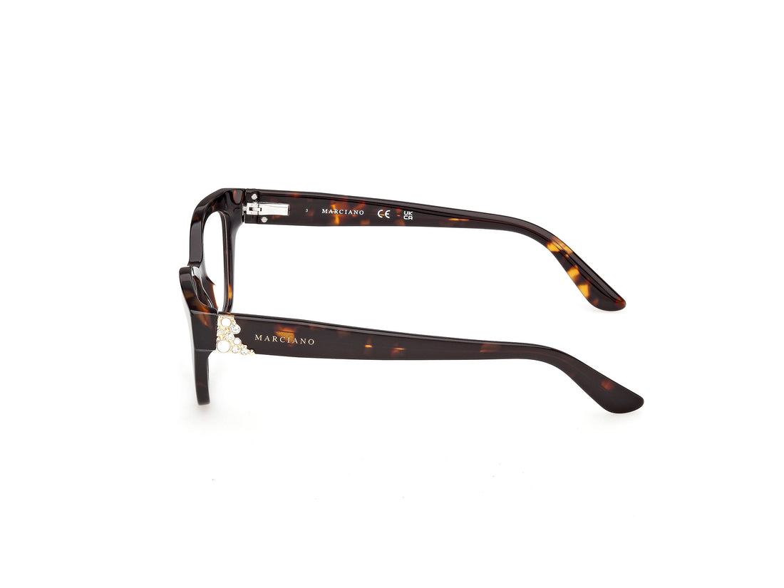 Occhiali da vista guess by marciano gm50062 052 havana cat eye femenino taglia 52mm - Vista dettagliata