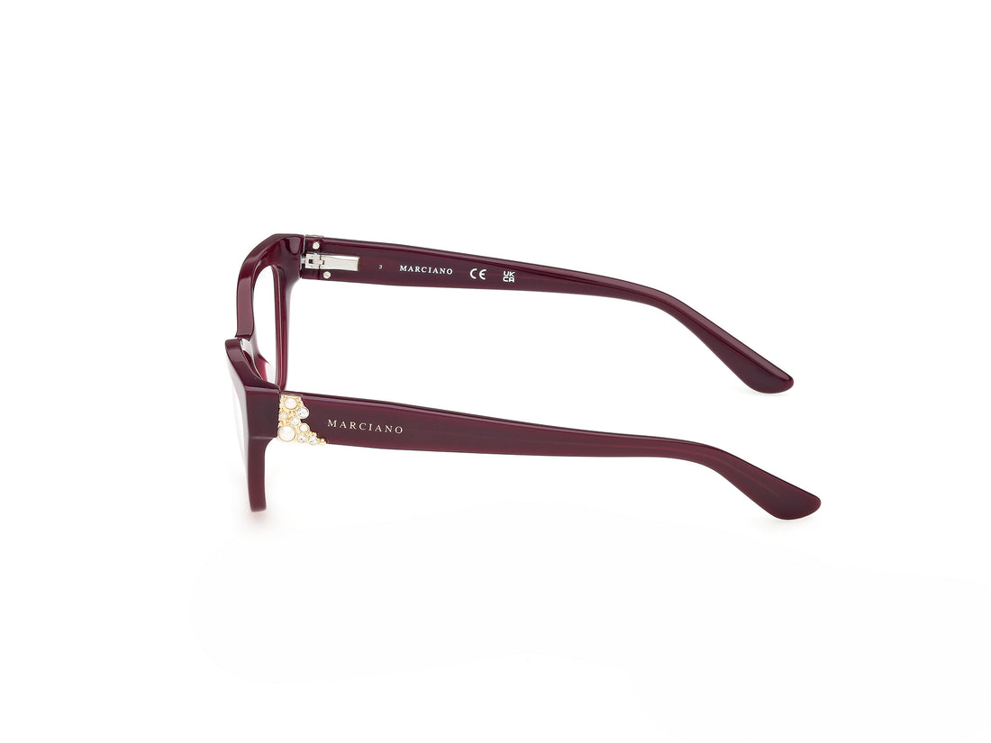 Occhiali da vista guess by marciano gm50062 071 burdeos cat eye femenino taglia 52mm - Vista dettagliata