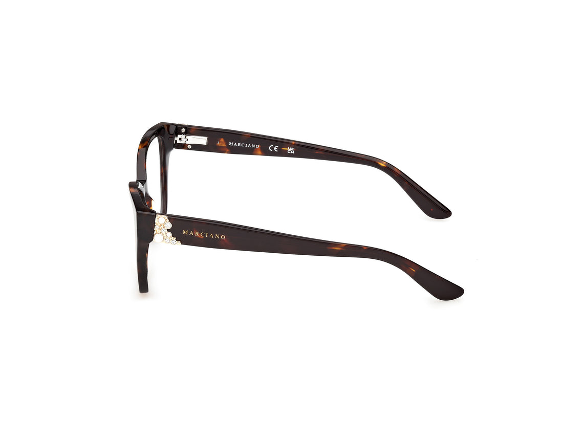 Occhiali da vista guess by marciano gm50063 052 havana cat eye femenino taglia 53mm - Vista dettagliata