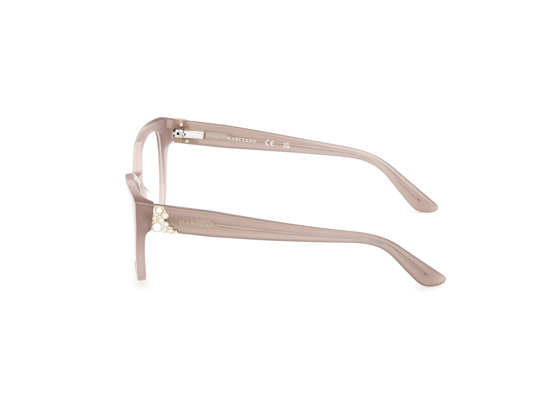 Occhiali da vista guess by marciano gm50063 059 beige cat eye femenino taglia 53mm - Vista dettagliata