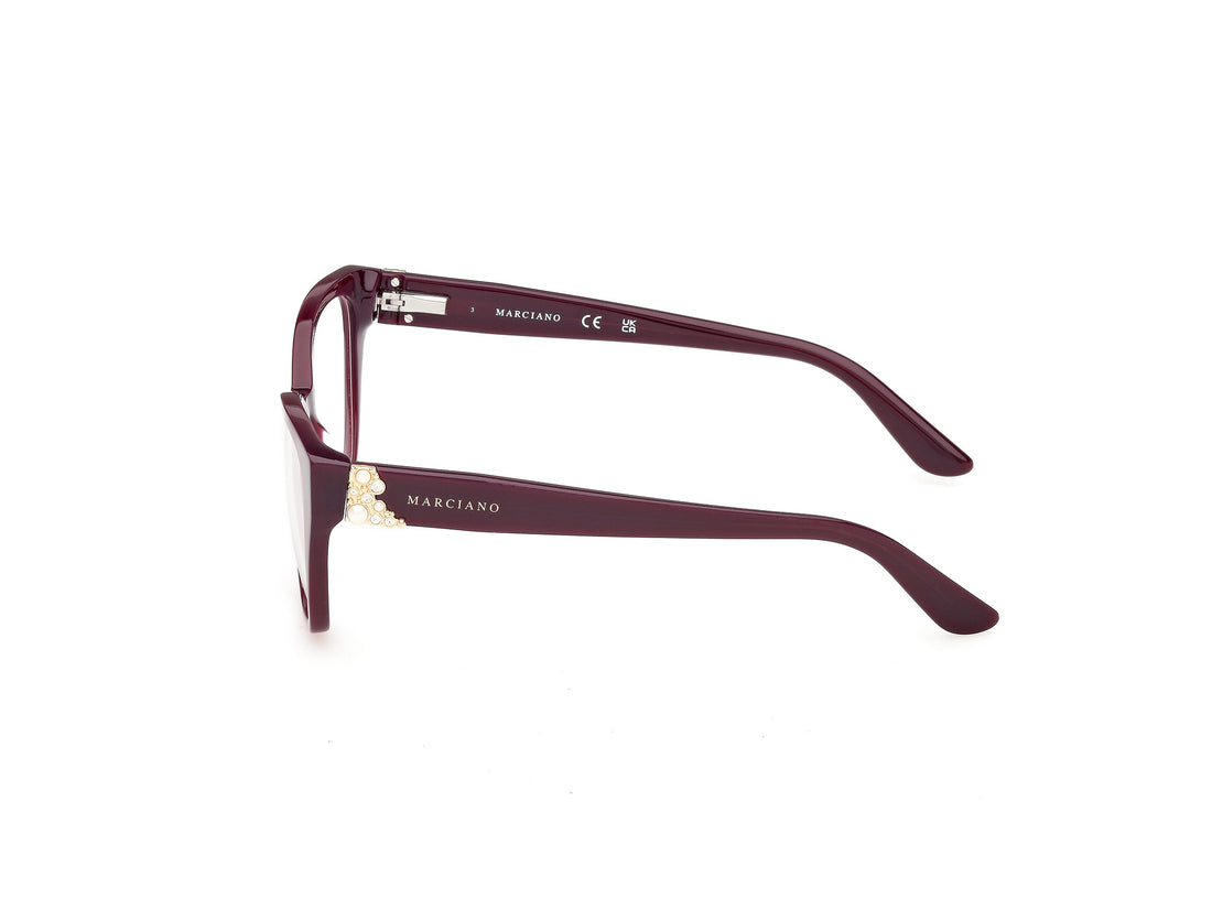 Occhiali da vista guess by marciano gm50063 071 burdeos cat eye femenino taglia 53mm - Vista dettagliata