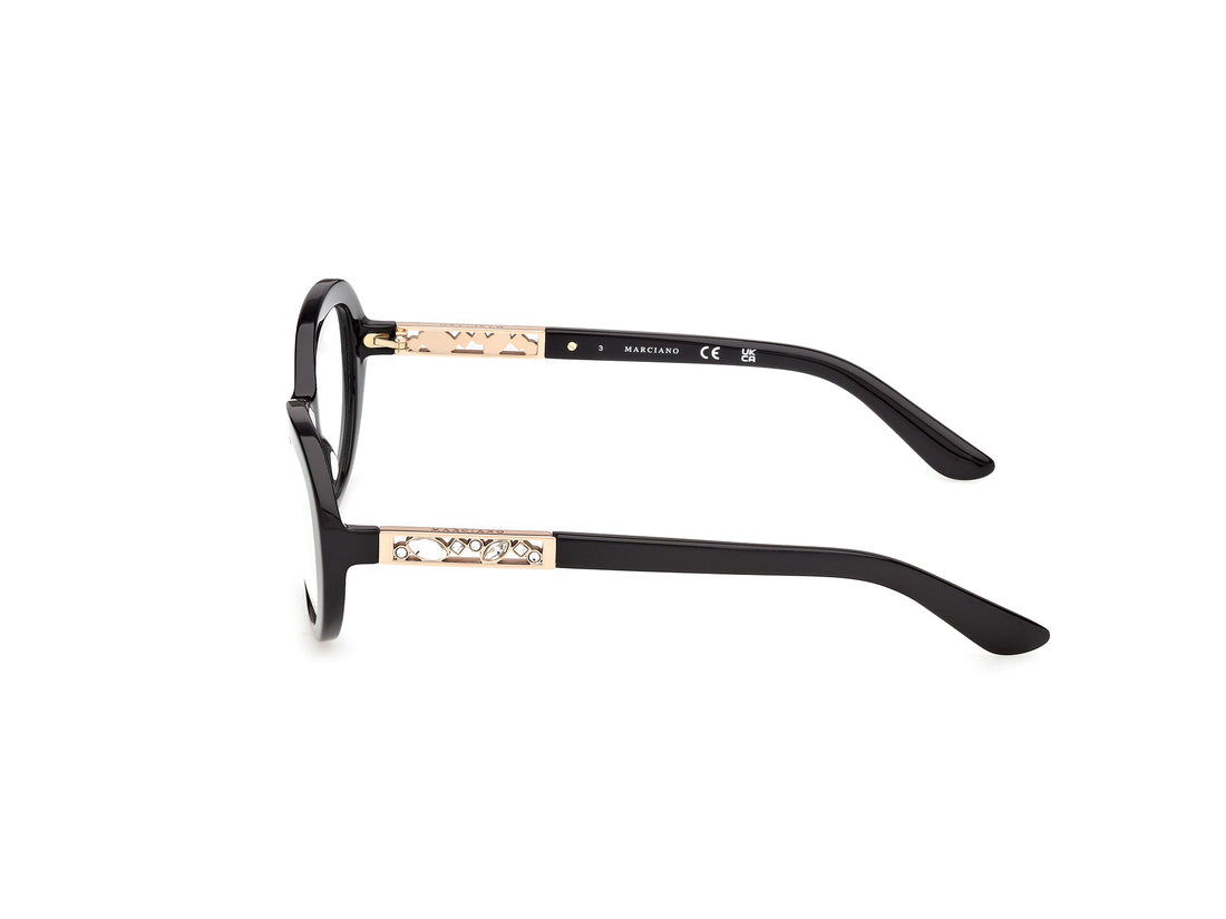 Occhiali da vista guess by marciano gm50065 001 negro oval femenino taglia 55mm - Vista dettagliata