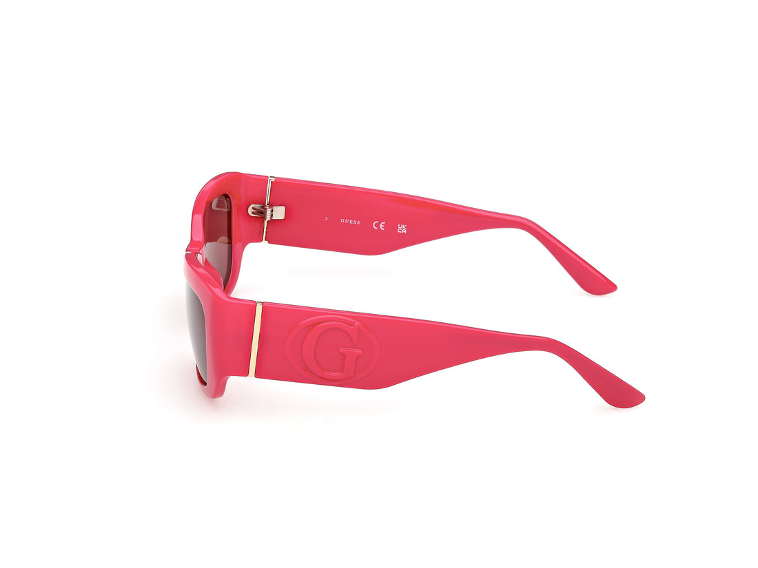 Óculos de sol guess gu00253 72s rosa rectangular femenino tamanho 56mm - Vista de detalhe