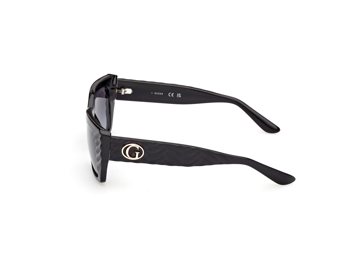 Óculos de sol guess gu00254 01b negro rectangular femenino tamanho 55mm - Vista de detalhe