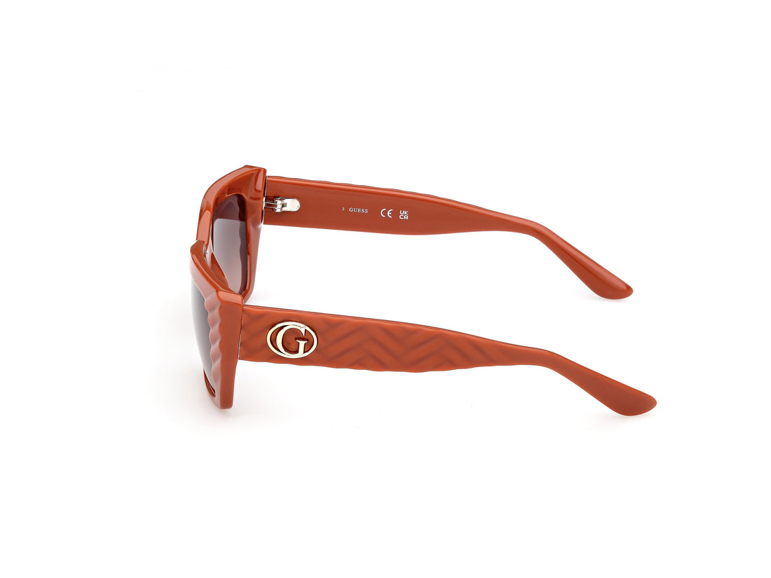 Óculos de sol guess gu00254 44f naranja rectangular femenino tamanho 55mm - Vista de detalhe