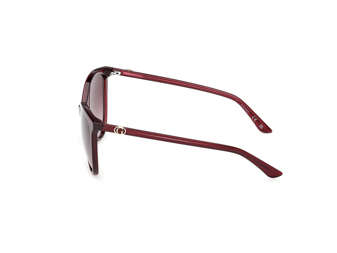 Óculos de sol guess gu00256 69f burdeos cat eye femenino tamanho 58mm - Vista de detalhe