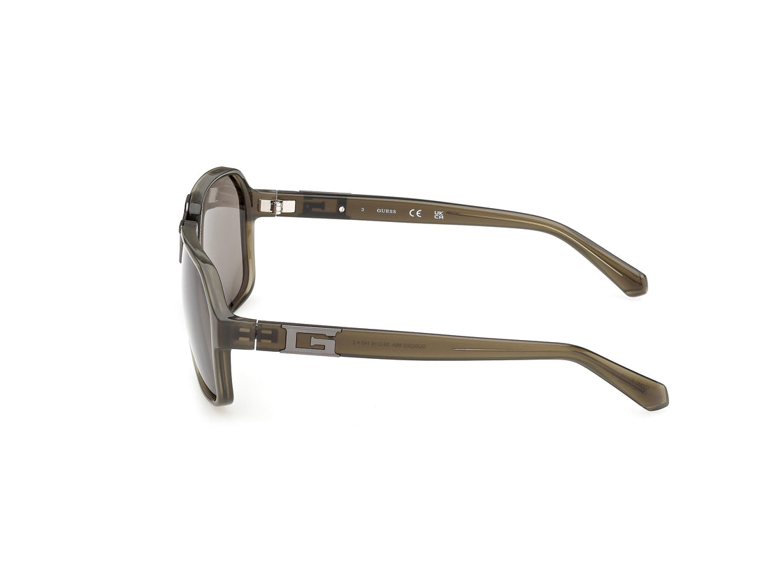 Gafas de sol guess gu00302 96a verde square masculino talla 59mm - Vista de detalle