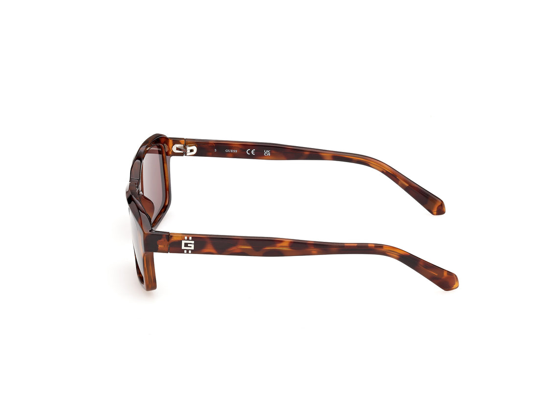 Solbriller guess gu00365 52e havana rectangular masculino størrelse 55mm - Detaljeret visning