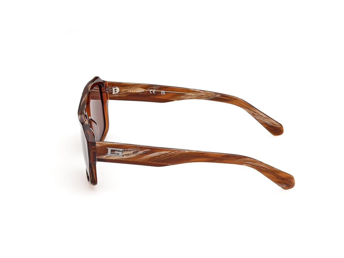 Solbriller guess gu00367 48e marron square masculino størrelse 56mm - Detaljeret visning