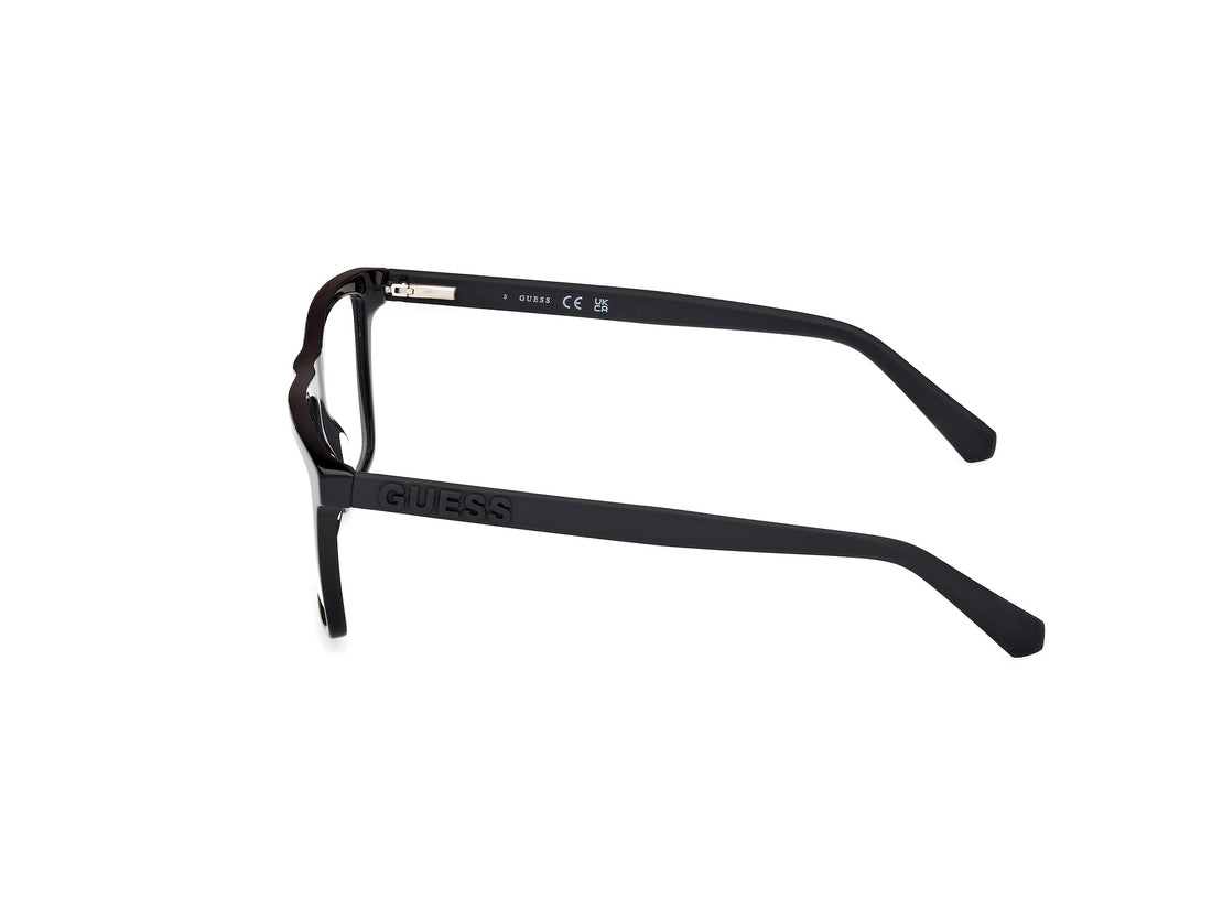 Occhiali da vista guess gu50186 001 rectangular masculino taglia 55mm - Vista dettagliata