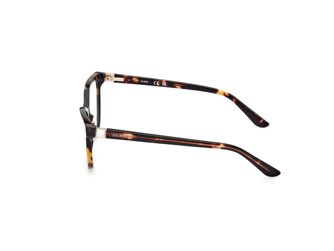 Óculos graduados guess gu50195 052 havana cat eye femenino tamanho 53mm - Vista de detalhe