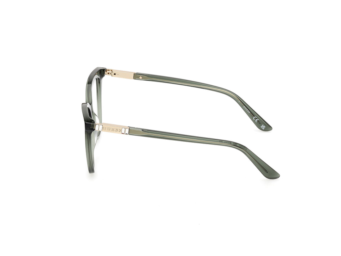 Gafas graduadas guess gu50197 093 verde square femenino talla 52mm - Vista de detalle