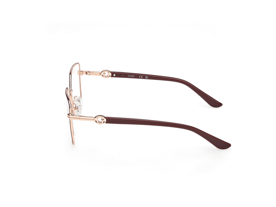Óculos graduados guess gu50313 069 burdeos square femenino tamanho 53mm - Vista de detalhe