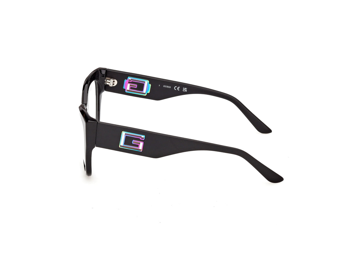 Gafas graduadas guess gu50356 001 negro square femenino talla 52mm - Vista de detalle