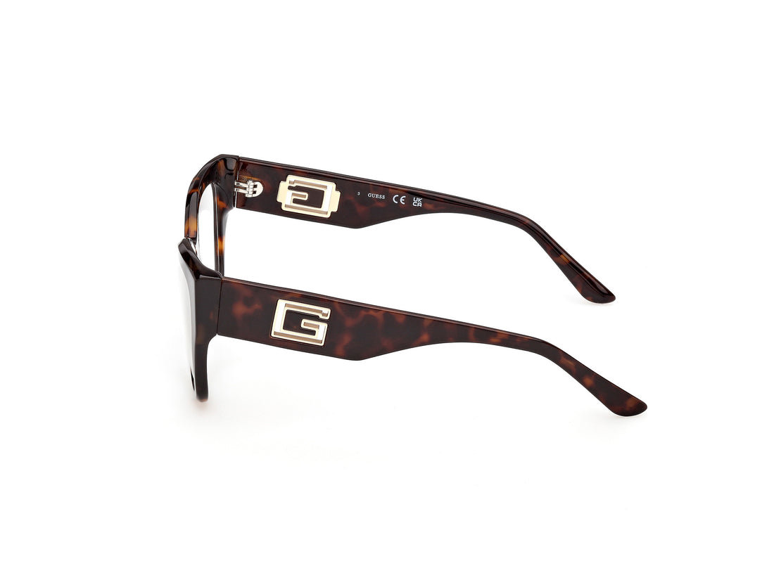 Gafas graduadas guess gu50356 052 havana square femenino talla 52mm - Vista de detalle