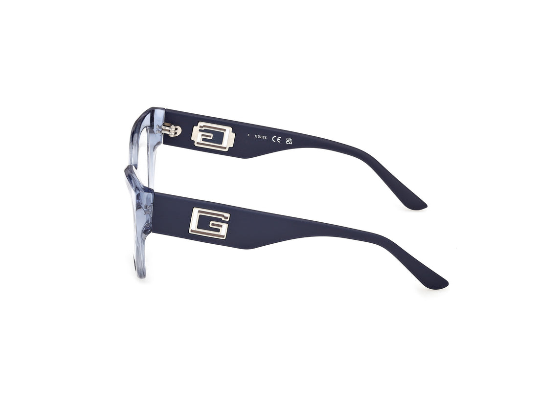 Occhiali da vista guess gu50356 084 azul square femenino taglia 52mm - Vista dettagliata