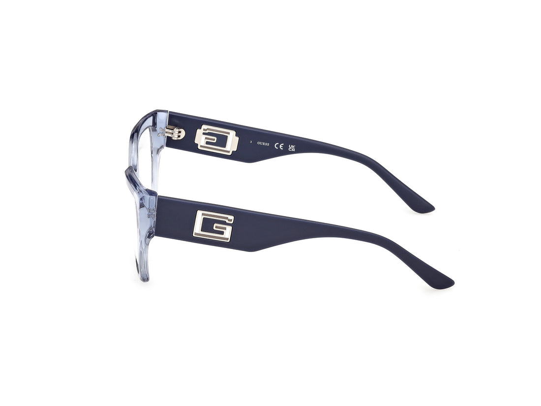Occhiali da vista guess gu50357 084 azul geometric femenino taglia 53mm - Vista dettagliata