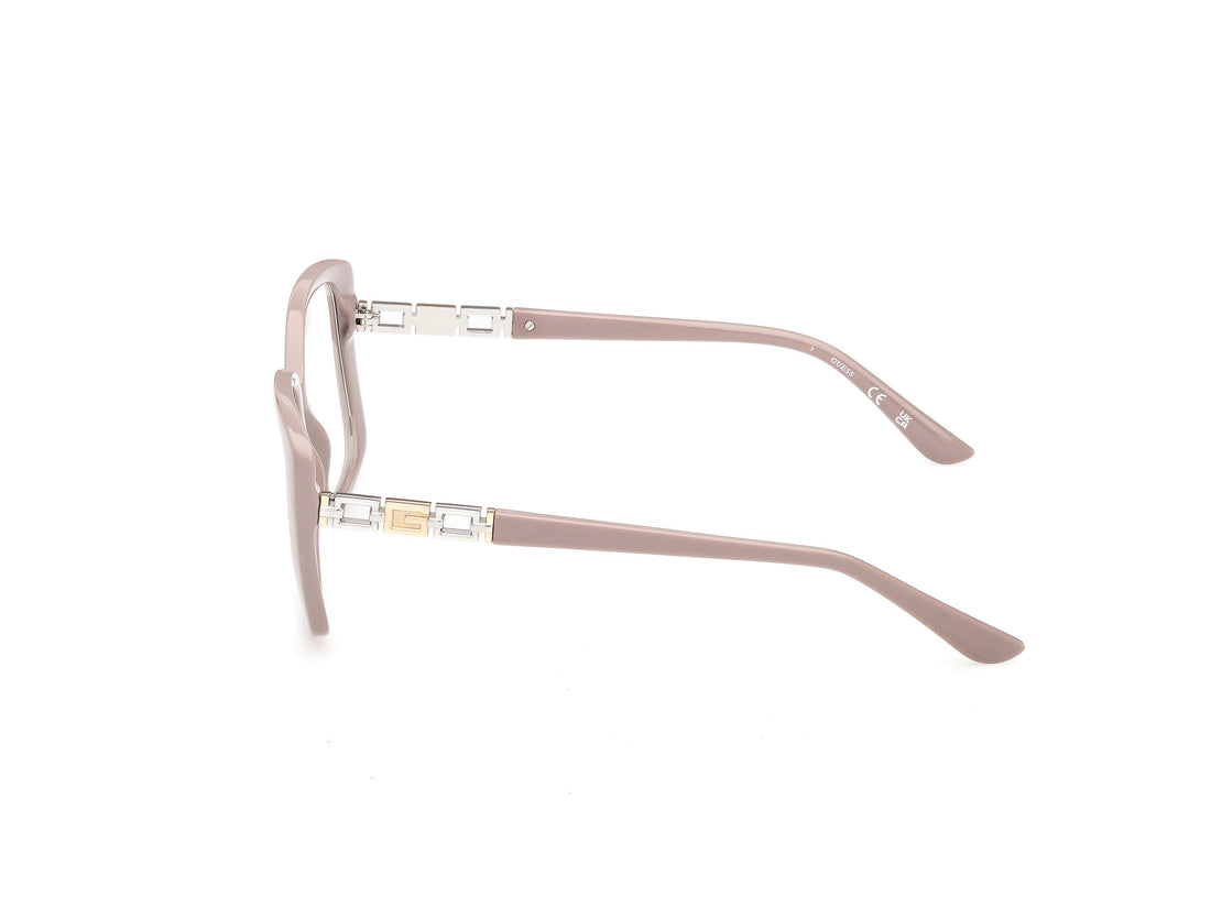 Occhiali da vista guess gu50359 057 beige butterfly femenino taglia 52mm - Vista dettagliata