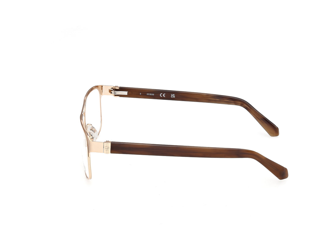 Óculos graduados guess gu50367 032 dorado navigator masculino tamanho 55mm - Vista de detalhe