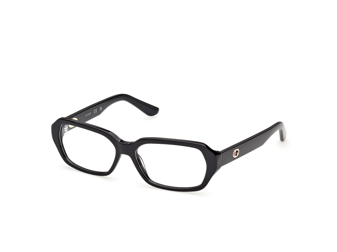 Óculos graduados guess gu50380 001 negro geometric femenino tamanho 56mm - Vista principal