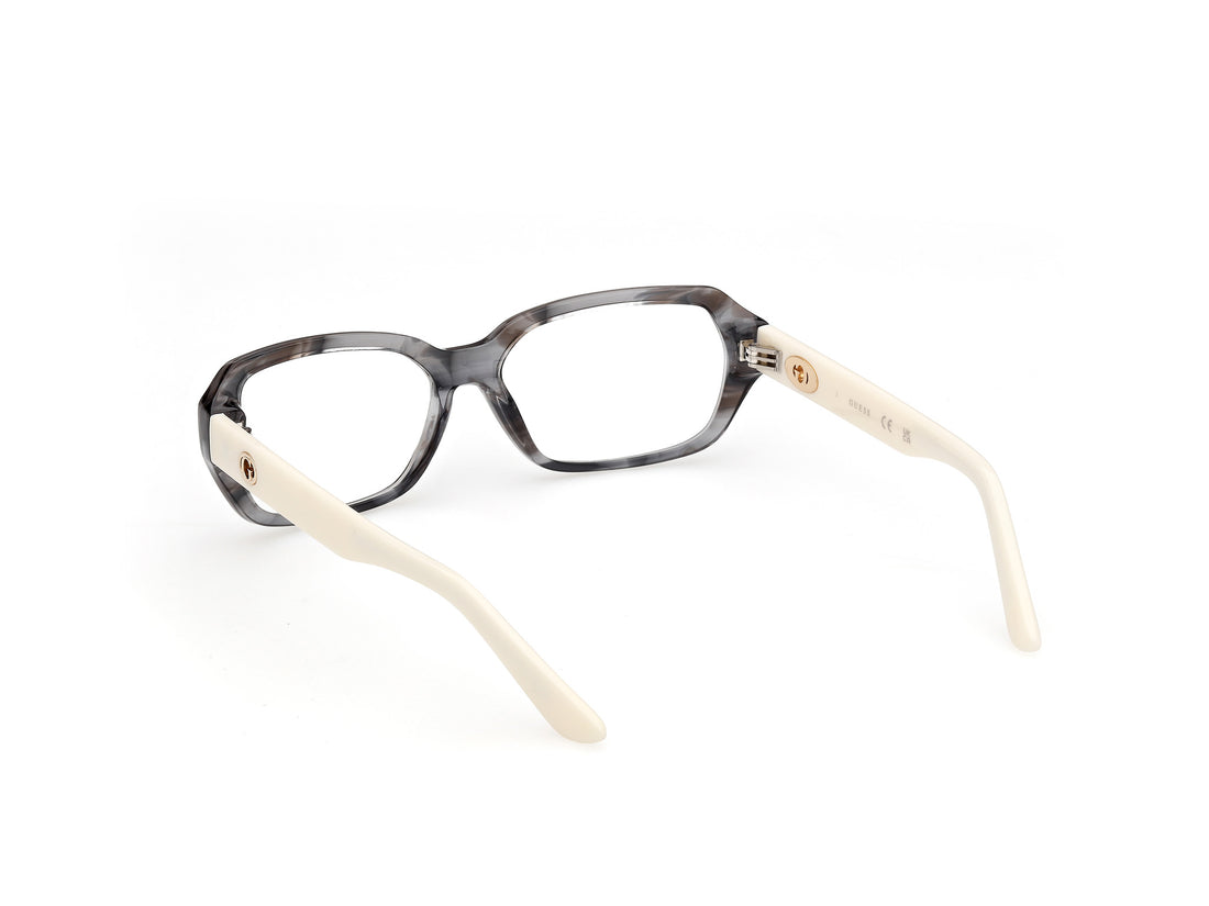 Óculos graduados guess gu50380 020 gris geometric femenino tamanho 56mm - Vista de detalhe