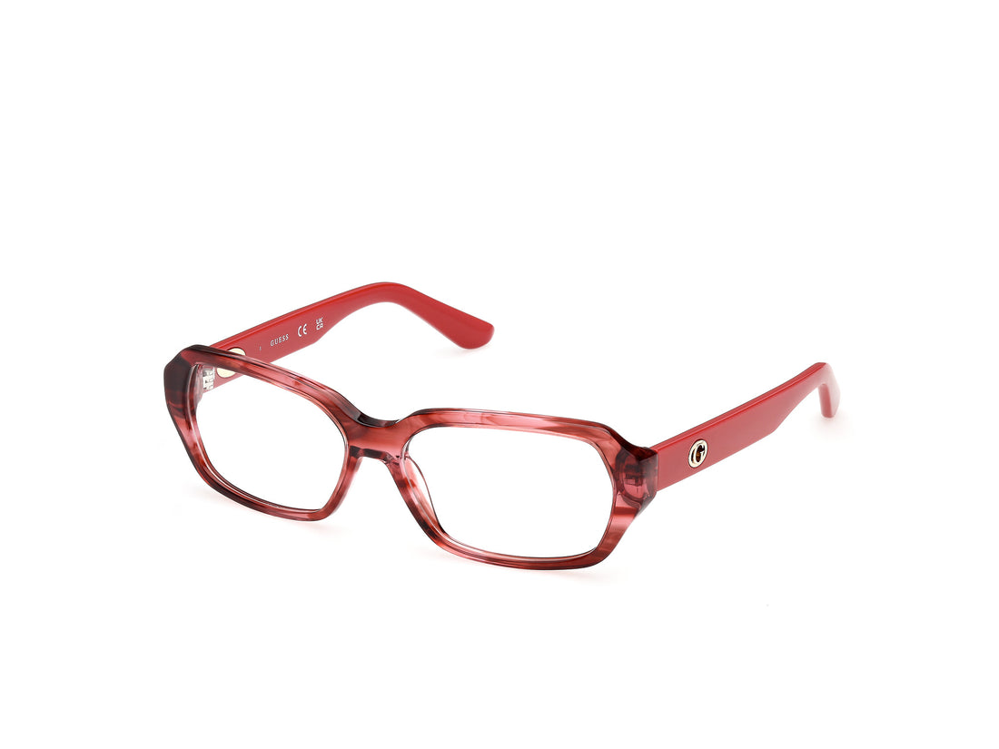 Óculos graduados guess gu50380 068 rojo geometric femenino tamanho 56mm - Vista principal